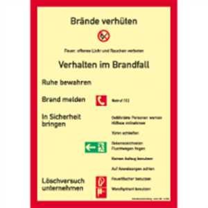 Brandschutzordnung für bauliche Anlagen ohne Handfeuermelder