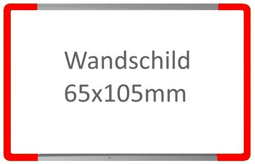 Wandschild Signcode rot, Direktbeschriftung