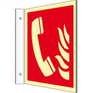 Fahnenschild - Brandmeldetelefon