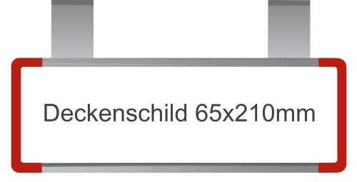 Deckenschild Signcode rot, papierflexibel