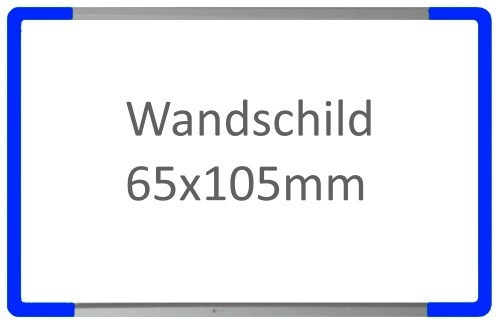 Wandschild Signcode blau, papierflexibel