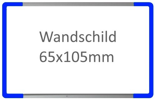 Wandschild Signcode blau, papierflexibel