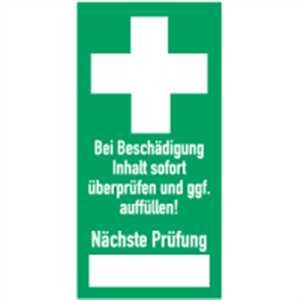 Prüfsiegel für Erste-Hilfe-Einrichtung