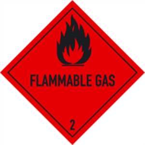 Entzündbare Gase mit Text - FLAMMABLE GAS