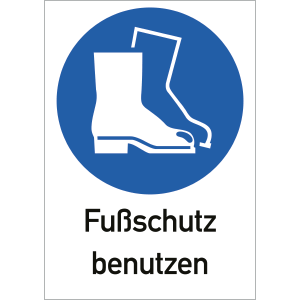 Fußschutz benutzen