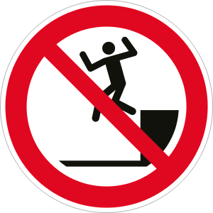 Herunterspringen verboten
