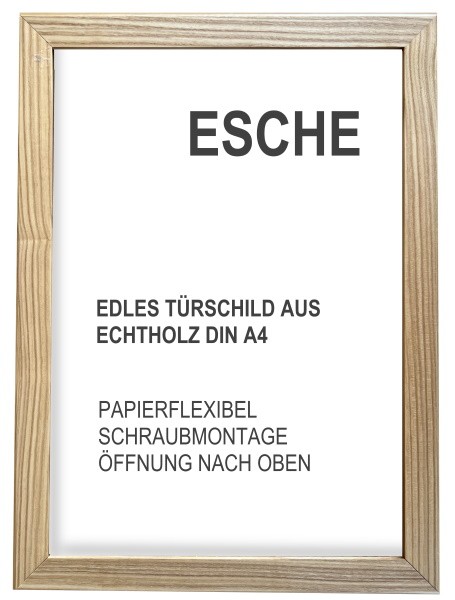 Edles Türschild aus Esche A4