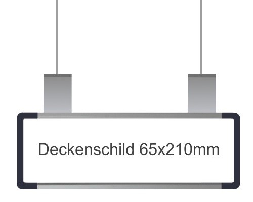 Hängeschild Signcode antrazit, Direktbeschriftung