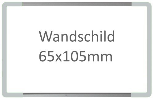 Wandschild Signcode hellgrau, Direktbeschriftung