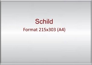Schild CONVEXA 215x303 (A4)