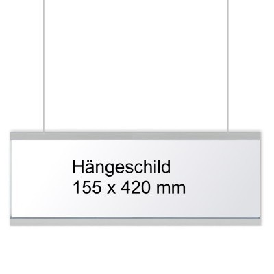 KRISTALLINO.s - Hängeschild, einseitig beschriftbar