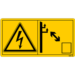 Ausreichenden Abstand zu elektrischen Hochspannungsleitungen einhalten.