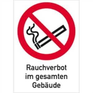 Rauchenverbot im gesamten Gebäude