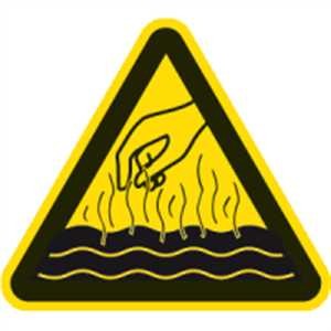 Warnung vor heißen Flüssigkeiten und Dämpfen