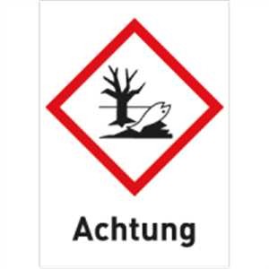 Umweltgefährlich mit Text - Achtung