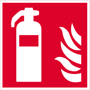 Feuerlöscher, Symbolschild nicht langnachleuchtend