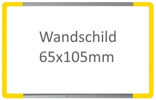 Wandschild Signcode gelb, Direktbeschriftung