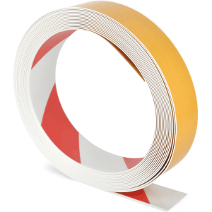 Widerstandsfähiges Bodenmarkierungsband WT-500, rot-weiß