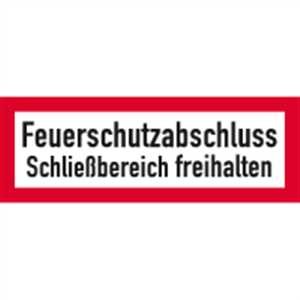 Feuerschutzabschluss Schließbereich frei halten