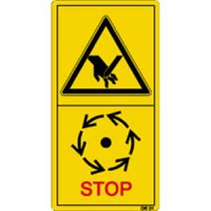 Hinweis auf sich bewegende Maschinenteile