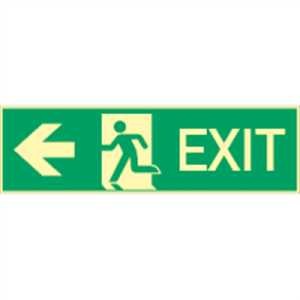 Exit links mit Pfeil nach links