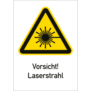 Vorsicht! Laserstrahl
