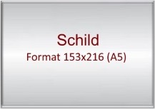Schild CONVEXA 153x216 (A5)