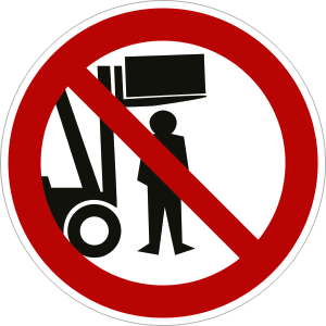 Aufenthalt unter der Last verboten