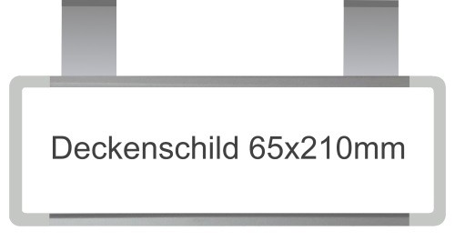 Deckenschild Signcode hellgrau, Direktbeschriftung