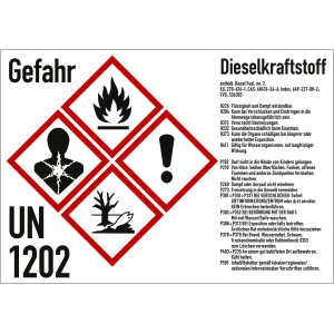 Gefahrstoffkennzeichnung Dieselkraftstoff