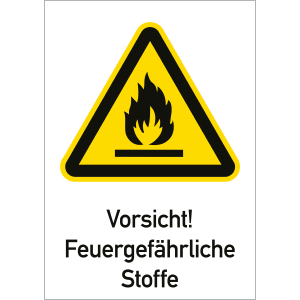Vorsicht! Feuergefährliche Stoffe