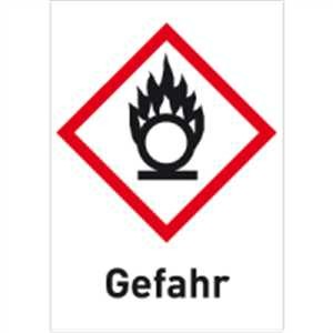 Brandfördernd mit Text - Gefahr