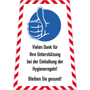 Vielen Dank für die Unterstützung bei der Einhaltung der Hygieneregeln