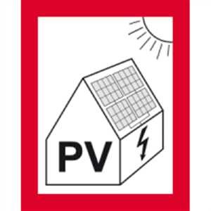 Hinweis auf eine PV-Anlage