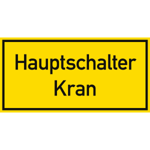 Hauptschalter Kran