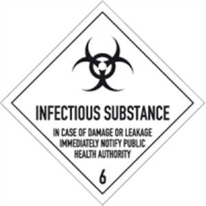 Infektiöser Stoff mit Text - INFECTIOUS SUBSTANCE