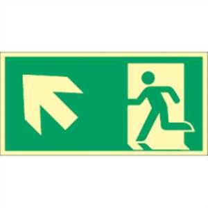 Rettungsweg links aufwärts