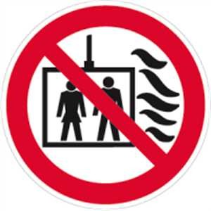 Aufzug im Brandfall nicht benutzen