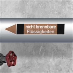 Rohrleitungsetikett Gruppe Nichtbrennbare Flüssigkeiten