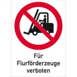 Für Flurförderzeuge verboten