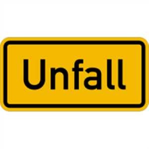 Warnschild - Unfall