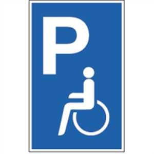 Parkplatzschild - Parkplatz für Behinderte