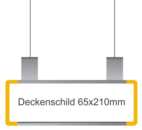 Hängeschild Signcode gelb, Direktbeschriftung