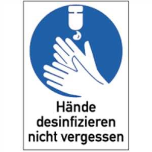 Hände desinfizieren nicht vergessen