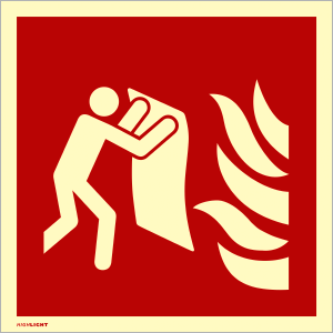 Feuerlöscherdecke, Symbolschild ISO 7010