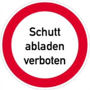 Schutt abladen verboten