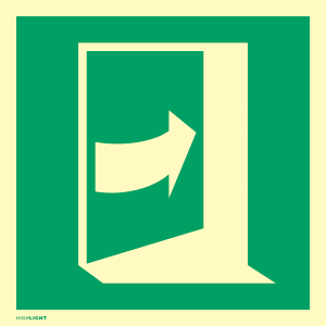 Tür öffnet durch Drücken auf der rechten Seite