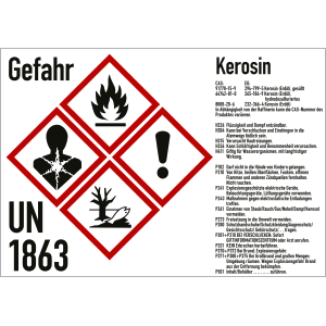 Gefahrstoffkennzeichnung Kerosin