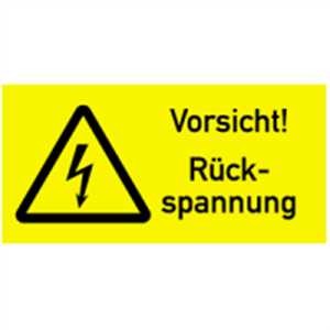 Vorsicht! Rückspannung