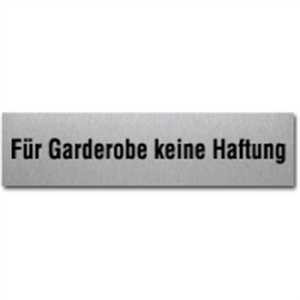 Für Garderobe keine Haftung